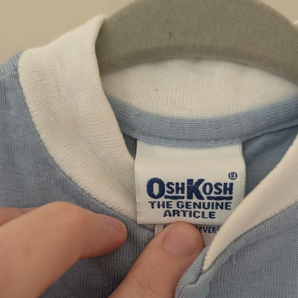 Vintage OshKosh Bgosh Toddler 3T Blue Summer Vacation Octopus Shirt Made in USA